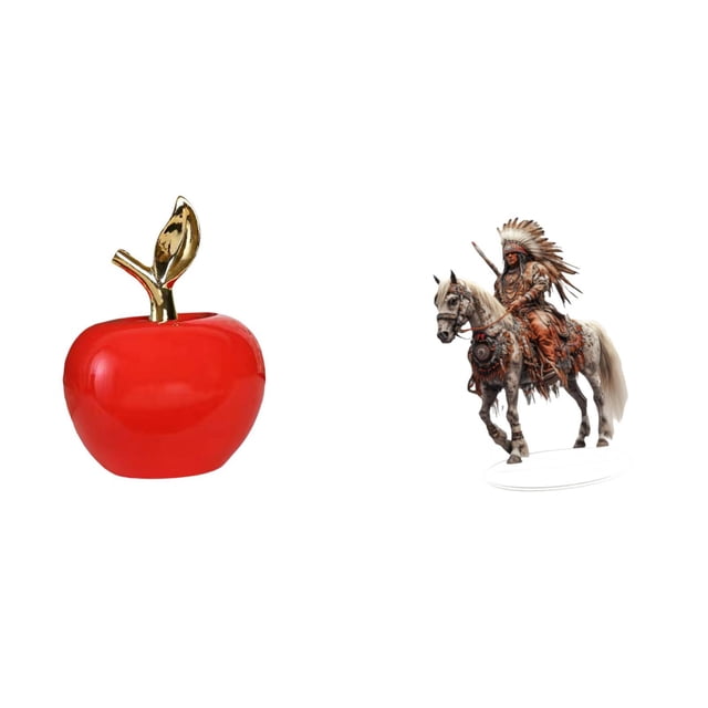Colección De Esculturas De Frutas De Cerámica Y Adornos De Caballero Acrílico Para El Hogar, Cafetería, Sala De Estudio, Mesa De Vacaciones, Centro De Mesa, Decoración De Escritorio