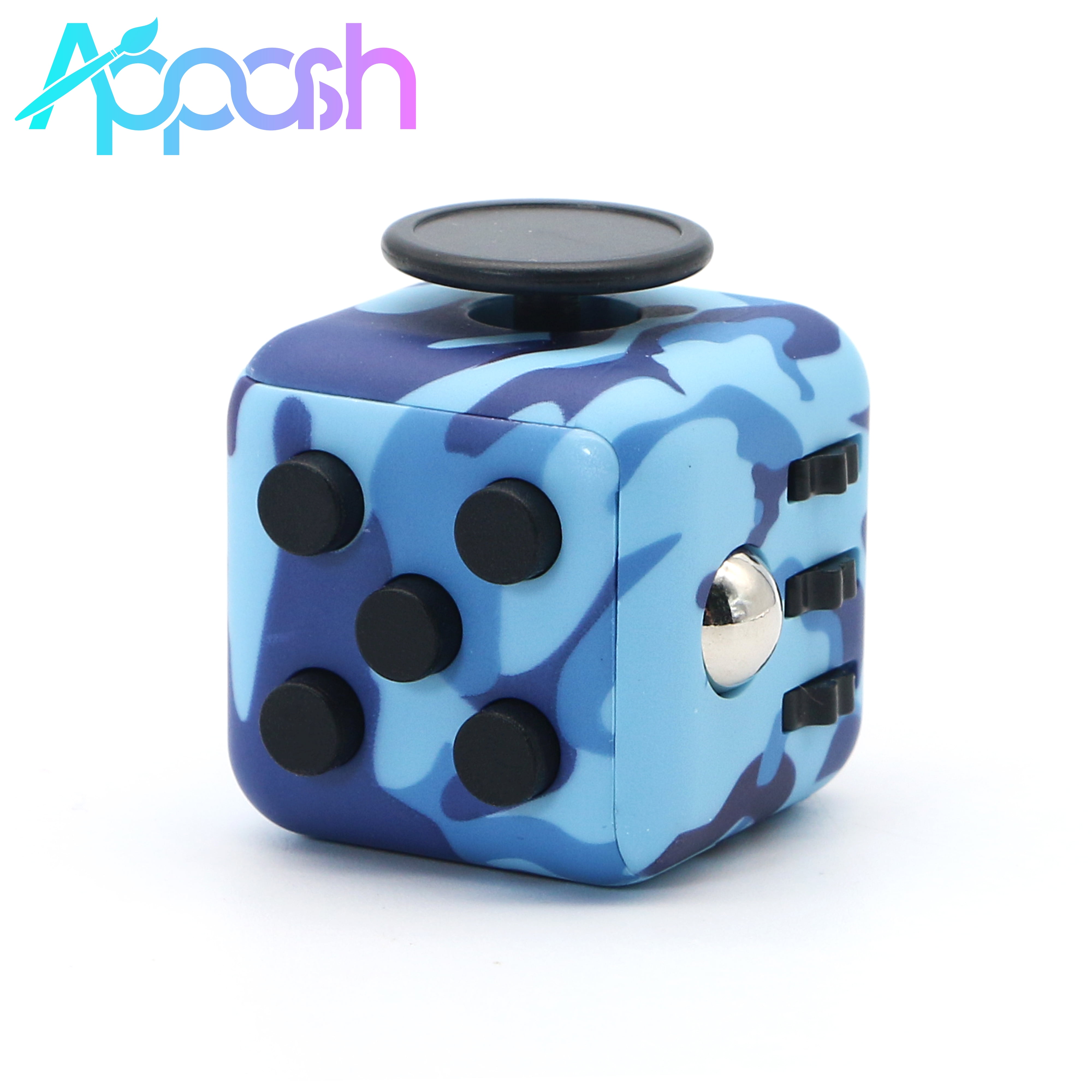 Fidget Cube Big Round Spinner Kids Toys Children Stress Relief Cubes ADHD Camo 