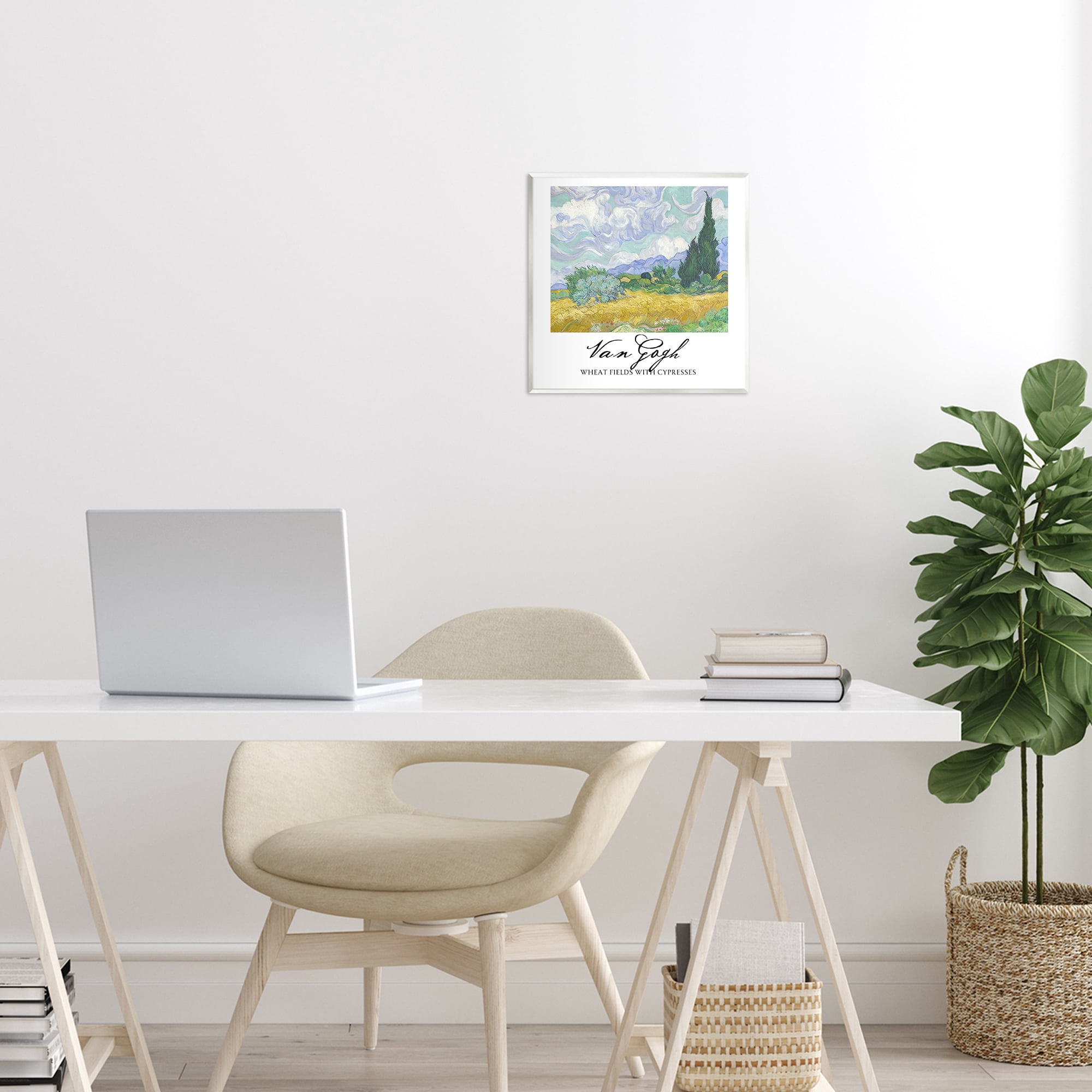 Stupell Industries Van Gogh Wheat Field with Cypresses Wall Plaque Art, design by Vintage Hustle