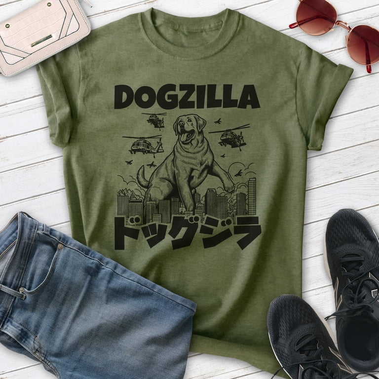 Dogzilla Dog T-shirt, Unisex Women's Men's Shirt, Funny Dog Doggie