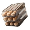 thumbnail image 2 of Refrigerator Preservation Storage Box Rolling Multilayer Transparent Egg Storage Box for Kitchen Three Layers, 2 of 5