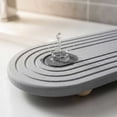 thumbnail image 5 of Kitchen Sink Organizer, Toothbrush Holder Tray Cup Mat, Water Absorbing Sink Pad for Bathroom Counter Washbasin, Quick Dry Stone Organizer Tray,Dark Gray， 1Pcs, 5 of 6