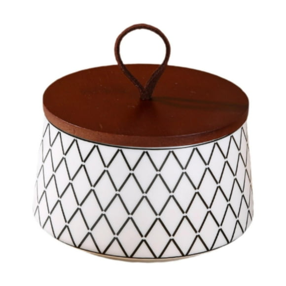 Recipiente de porcelana para almacenar alimentos, té y galletas, con tapa. Red