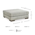 thumbnail image 6 of Ashley Furniture Regent Park Oversized Fabric Accent Ottoman in Pewter Gray, 6 of 10