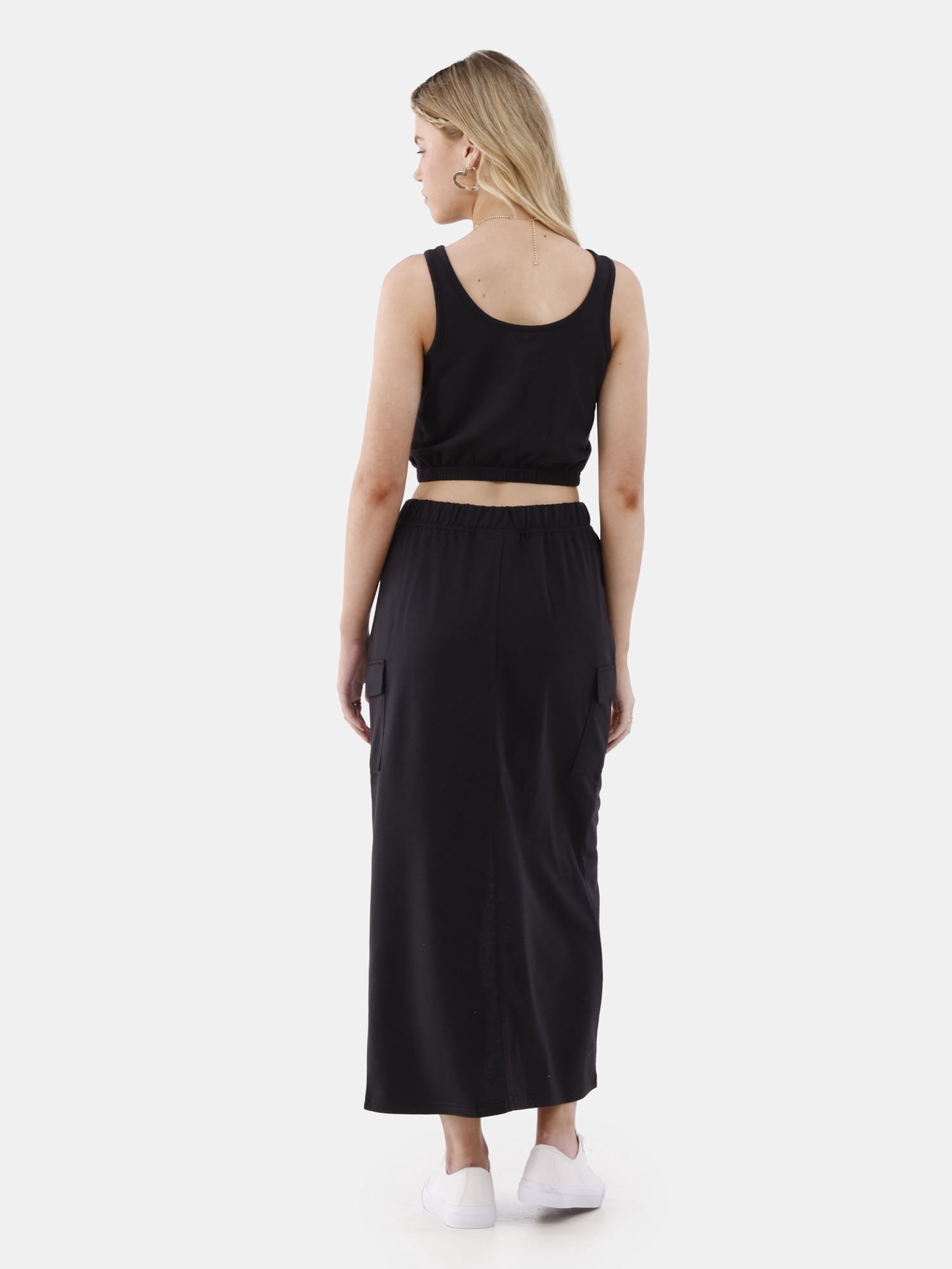 No Boundaries Henley Tank and Maxi Skirt Set, Women’s and Women's Plus