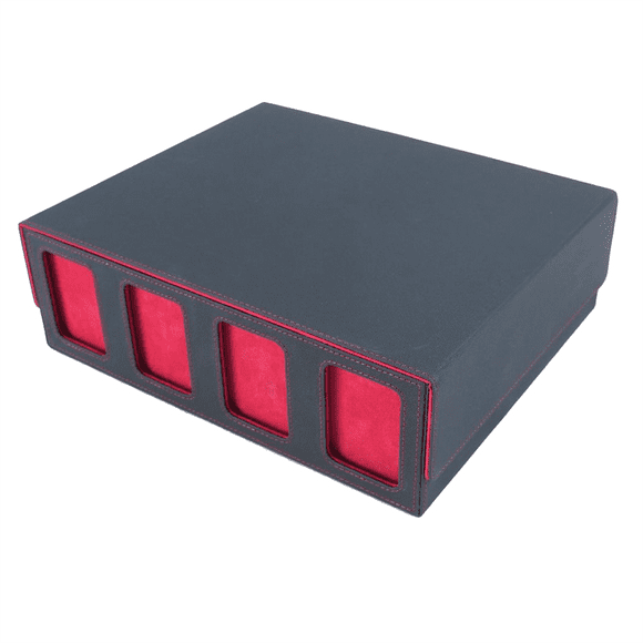 Card Storage Box for Trading Cards with Viewing Window for Magic Game Cards,Card Deck Case Card Holder Red