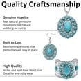 thumbnail image 3 of Howlite Jewelry Sets for Women - Turquoise Inspired Cowgirl Accessories - Southwestern Chunky Necklaces Vintage Statement Western Necklaces Earrings Cuff Bracelet Set - Blue Christmas Gifts, 3 of 8