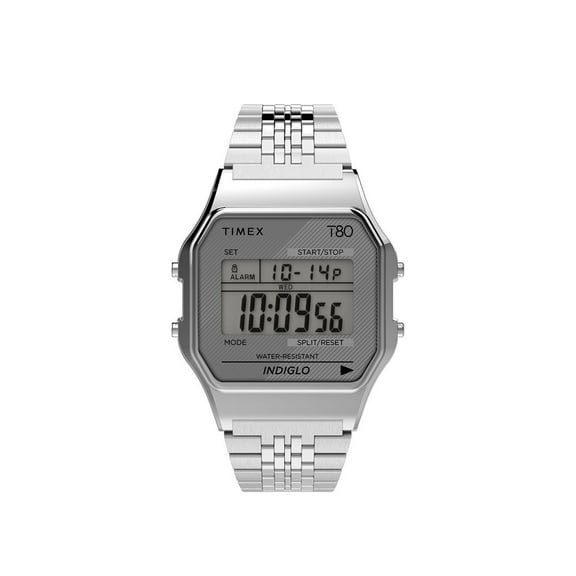 Timex T80 34mm Stainless Steel Bracelet Watch