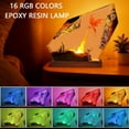 thumbnail image 3 of Epoxy Fire Dragon Resin Lamp, Handmade Multi-Color LED Night Light with USB, Unique Bedroom Decor, Fantasy Gift for Men, Husband, Boyfriend & Kids, 3 of 7