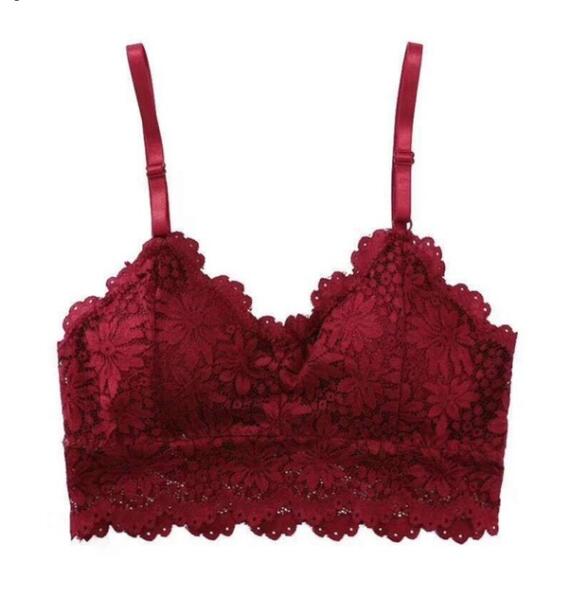 red bralette crop top