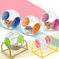 thumbnail image 2 of Transparent Hamster Running Jogging Ball Rack Pet Training Wheel Exercise Supply, 2 of 8