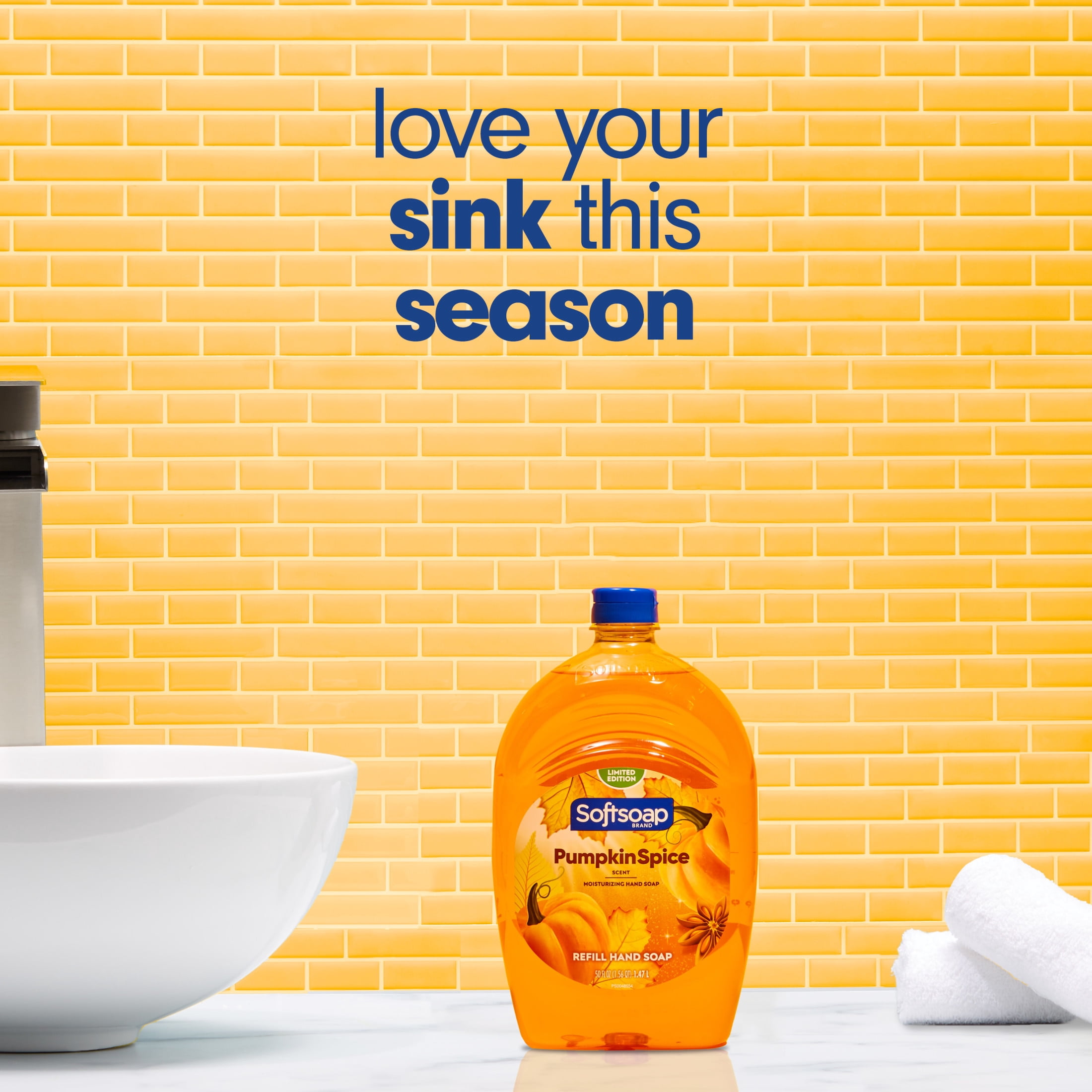 Softsoap Limited Edition Liquid Hand Soap Refill, Pumpkin, 50 Fluid Ounce Bottle