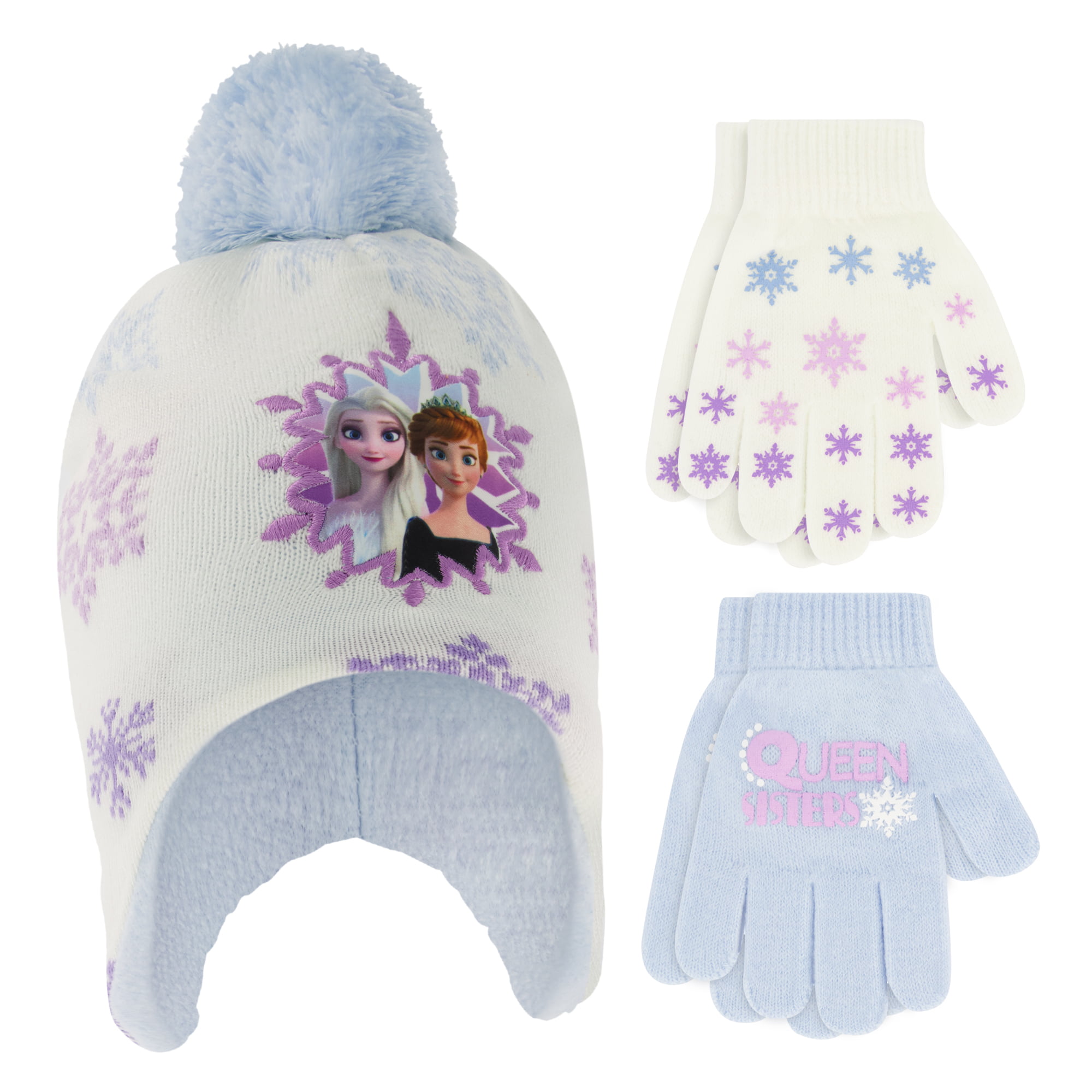 Disney Assorted Designs 4 Pair Gloves/Mittens Cold Weather Set Girls Age 2-7 