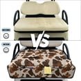 thumbnail image 6 of COEQINE Quilted Golf Cart Seat Cover, Folds Like a Bag with Handle for Easy Carry, Universal Fit 51.2"x30.3" for EZGO Yamaha Club Car 2-Seaters, 4 Pockets, Brown Cow Print, 6 of 8