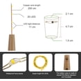 thumbnail image 2 of 10 luces LED para botella, luces LED de hadas, alambre de cobre, funciona con pilas, luces para botella de vino con cadena de corcho para decoración de bricolaje BANYUO Hogar, 2 of 7