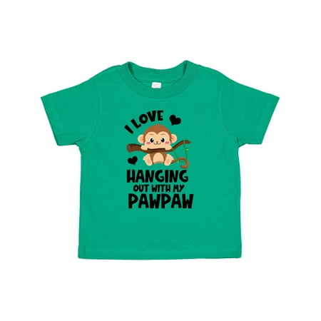 

Inktastic Monkey I Love Hanging out with My Pawpaw Gift Toddler Boy or Toddler Girl T-Shirt