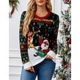 thumbnail image 2 of Pullover Sweater for Women Crewneck Ugly Christmas Multi Graphic Winter Clothes Lightweight Fall Long Sleeve knitted Sweaters Tops Alsol Lamesa, 2 of 6