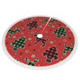 thumbnail image 2 of Faldas para árbol de Navidad a cuadros de 36 pulgadas, tapete para árbol de Navidad para fiestas de invierno, falda para árbol de Navidad para decoraciones navideñas rústicas, 2 of 8