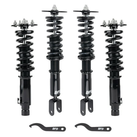 BFO Coilovers for Acura TL FWD/AWD 2009-2014, Height Adjustable Coilovers Suspension Kit, Preset Damping Shock Absorber Struts, Lowering Kit Black