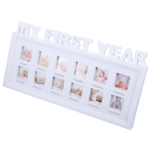 GETAJGHSD Photo Frame Months Display for Nursery Decor and First Year Celebration Keepsake