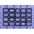 thumbnail image 1 of Ahgly Company Indoor Rectangle Abstract Blue Modern Area Rugs, 7' x 9', 1 of 4