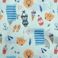 thumbnail image 1 of oneOone Velvet Sky Blue Fabric Summer Beach Sewing Fabric By The Yard Printed Diy Clothing Sewing Supplies 58 Inch Wide, 1 of 7