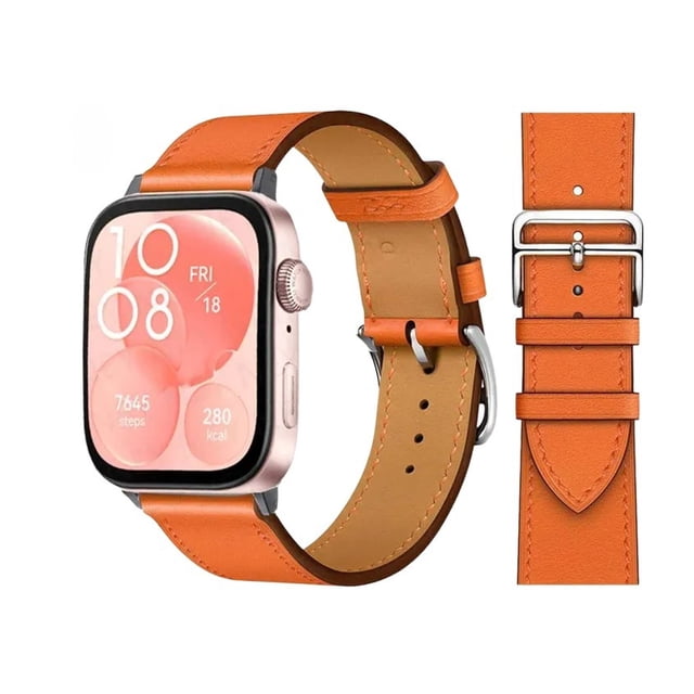 Correa De Cuero Para Huawei Fit 3 Y 4 + Hebilla + 1 Mica