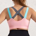 thumbnail image 5 of Bibifish Women Athletic Bra Strong Support Wide Strap Soft Stretchy Moisture-wicking for Fitness Exercise Practical Athletic Bra, 5 of 8
