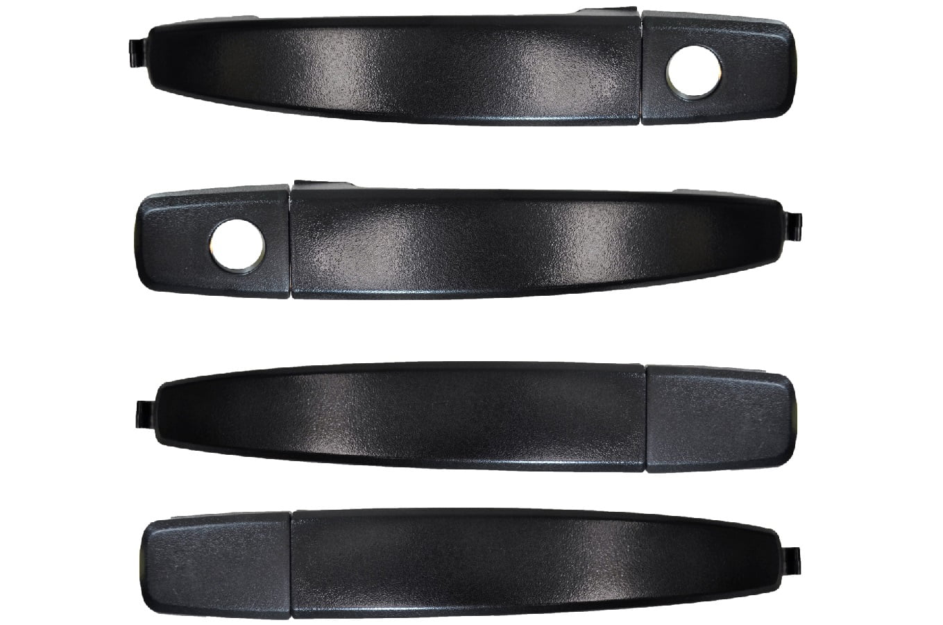 Exterior Outer Outside Door Handle Textured Black Front Rear Left Right Set of 4