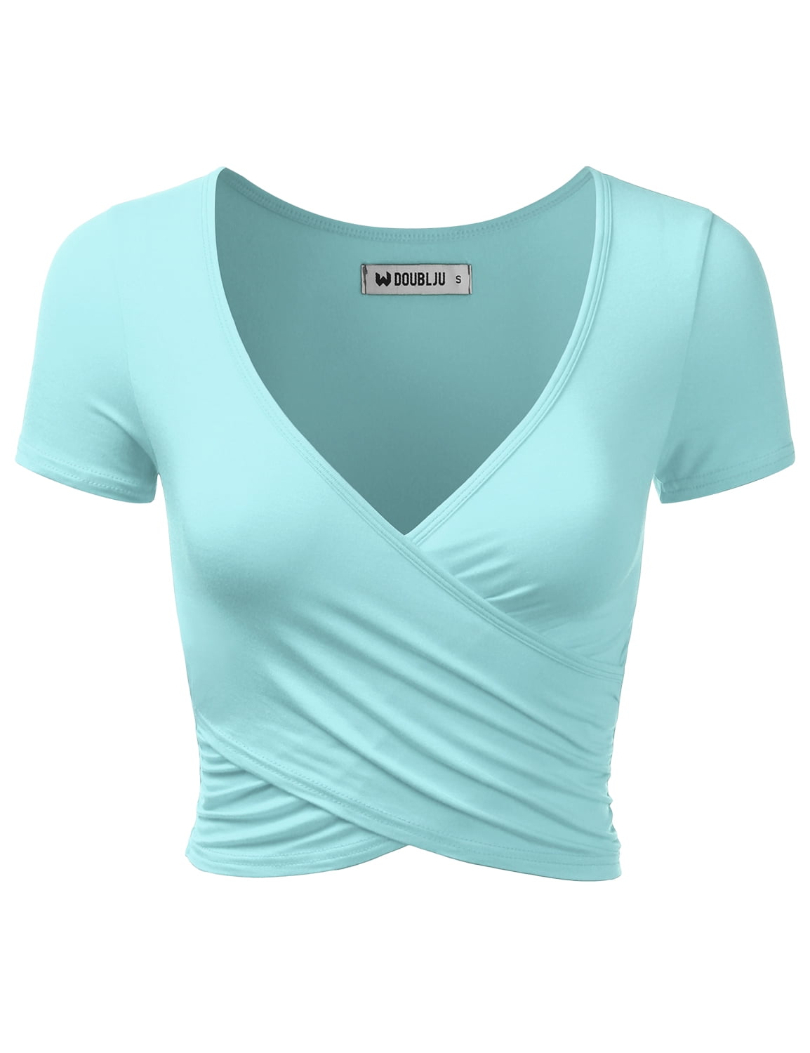 surplice wrap crop top