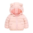 thumbnail image 2 of Bixock Toddler Girls Puffer Jackets Girls Winter Coats Kids Padded Coat Outerwear Long Sleeve Hooded Zip Light Thermal Winter Jacket for Kids 1-8Years, 2 of 7