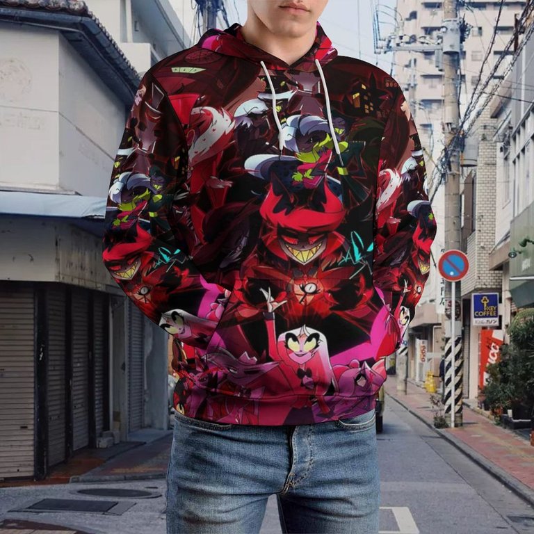 America Today hoodie Seff Hood JR met backprint zwart