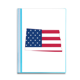 thumbnail image 1 of Dakota del Norte USA mapa estrellas rayas bandera forma Carpeta combinada de protección de páginas, 1 of 3
