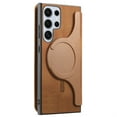 thumbnail image 3 of For Samsung Galaxy S24 Ultra Case with RFID Blocking Card Holder for Women Men,Compatible with MagSafe,Detachable Wallet 2 in 1 PU Leather Magnetic Snap Flip Kickstand Zipper Pouch Phone Case,Brown, 3 of 12