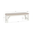 thumbnail image 6 of Powell Turino Distressed White Bench, 6 of 9