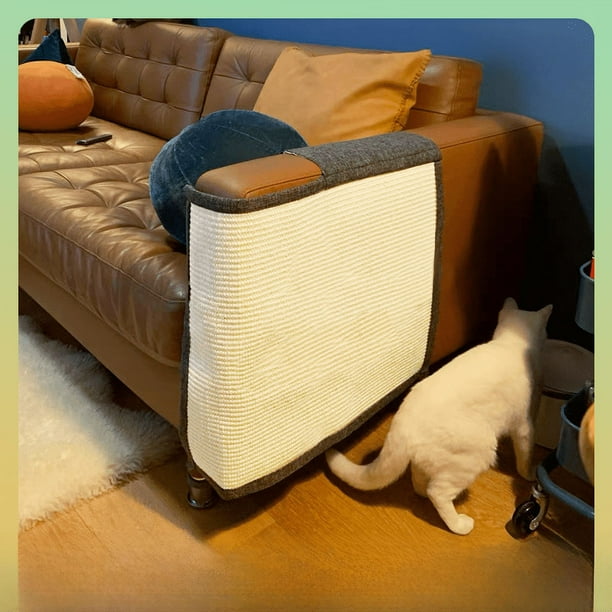 Protector de sofá antiarañazos para gatos, almohadilla para rascar para gatos, tablero para rascar para gatos, palo para sofá para gatos, tablero para garras de gato, almohadilla de sisal para