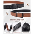 thumbnail image 5 of AWAYTR Men's Reversible Leather Ratchet Dress Belt for Casual and Business Wear, 5 of 7