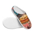 thumbnail image 3 of Picia Psychedelic Band Hotdog Art for Women's Lamb-hug Comfy Fleece House Slippers Memory Foam, Slip-on House Shoes Indoor Outdoor-35/36, 3 of 7