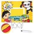 thumbnail image 1 of Franklin Sports Over The Door Mini Basketball Hoop - Ryans World - Slam Dunk Approved - Shatter Resistant - Accessories Included, 1 of 8