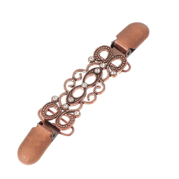 Uxcell Cinch Clip, Vintage Clip for Sweater, Dresses, Clothes, Shawl, Shirt, to Tighten Coat Waist Dress for Women Decor(Brown)