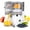 White, variant on Dual-Head Automatic Citrus Juicer, 18000RPM Electric Lemon Squeezer, Electric Orange Juicer Machine with Built-in Cutter and Cleaning Brush, 1-Button Orange Lemon Lime Squeezer for Kitchen (White)