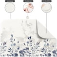 thumbnail image 5 of Spring Floral Dish Drying Mat 16x18 Inch - Blue Flower Microfiber Kitchen Mat - Absorbent Dish Drainer Pad - Coffee Bar Sink Counter - Washable Floral Print, 5 of 6