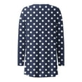 thumbnail image 4 of yardsong Polka Dot Cardigan Sweaters for Women Lightweight Open Front Long Sleeve Casual Loose Long Cardigan Sweaters with Pockets Navy,L, 4 of 6