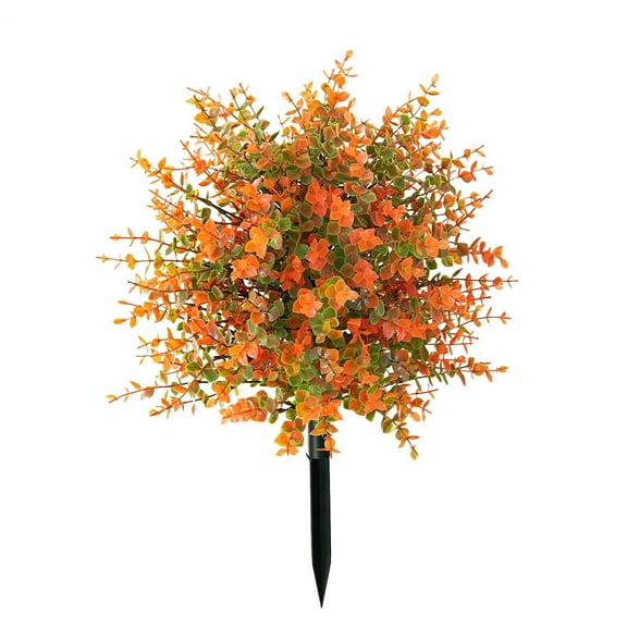 Ycandiee Artificial Fall Topiary Ball Flowers for Outdoor Decoration, UV Resistant Fake Autumn Floral Shrubs, Realistic Faux Bushes Plants for Garden, Yard, Porch and Patio Decor