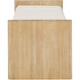 thumbnail image 2 of Pemberly Row Solid Wood Rich Bench in Natural with Cream Fabric Cushion Rolls, 2 of 7