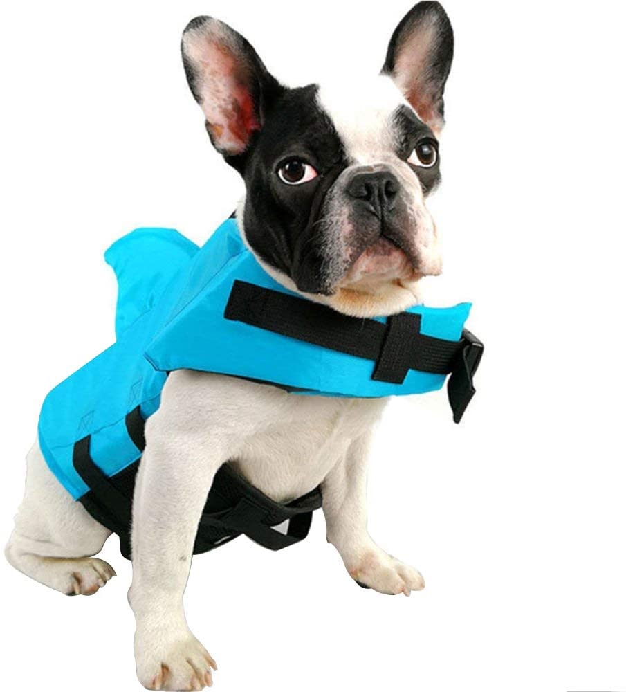 Ripstop Dog Life Jacket Shark Life Vest for Dogs,Adjustable Dog