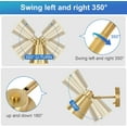 thumbnail image 4 of Dimmable Wall Sconce, Plug in Wall Sconce Adjustable Angle Wall Lights with Plug in Cord and Dimmer On/Off knob Switch, Gold Wall Mounted Light for Bedside Bedroom Doorway(1 Pack, 1 Bulb), 4 of 9