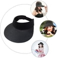 thumbnail image 4 of Black Sun Visor with Elastic Cord for Women Adjustable Size Simple Design Cloth 1pc, 4 of 9