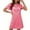 Hot Pink, variant on ZZwxWA Nightgown for Woman Night Dress Short Sleeve Heart Printed Sleep Shirt Cute Holiday Sleepwear Soft Ladies Nightwear