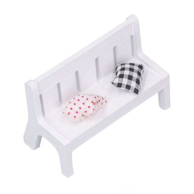 Banco de jardín para casa de muñecas mano de obra fina realista banco de cojines para casa de muñecas en miniatura sin olor para decoración para caja de habitación ANGGREK Otros